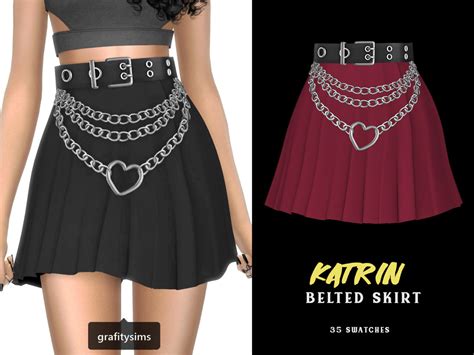 Grafity Cc Katrin Belted Skirt Anni Cc Finds