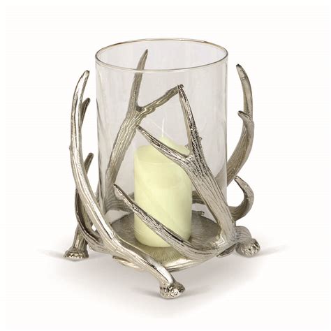Large Silver Antler Candle Holder By Marquis And Dawe