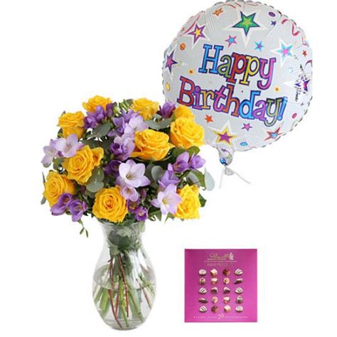 Happy birthday flowers and balloons are the most popular. Happy Birthday Gift Set The large #HappyBirthday helium # ...