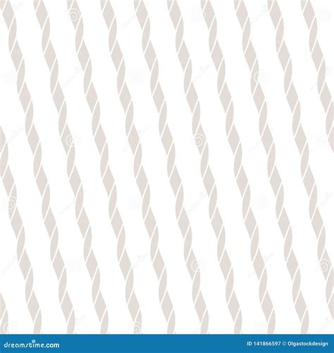 Subtle Beige Vector Seamless Pattern With Diagonal Ropes Stripes