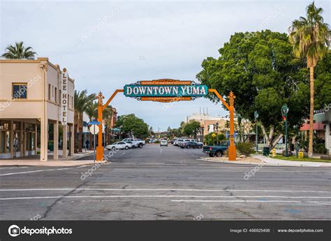 Yuma Usa December 2019 Welcoming Signboard Entry Point City Stock