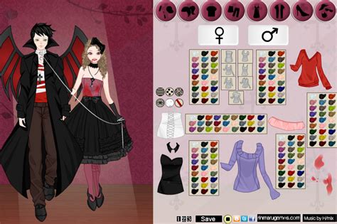 Vampire Couple Dress Up Game Play Online On Flash Museum 🕹️