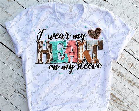 I Wear My Heart On My Sleeve Valentines Day Printable Etsy