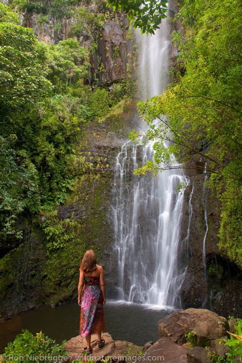 Wailua Falls Near Hana Maui Hawaii Photos By Ron Niebrugge