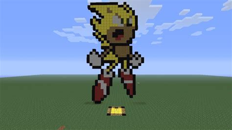 The super sonic i made in minecraft. Super Sonic pixel art! by Animedude113 on DeviantArt