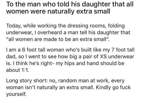 Dad Tells His Daughter She Needs To Present Herself As Small Yeah I Already Have The Hunch