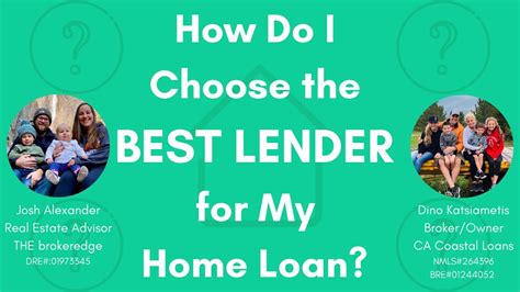 How To Choose The Best Mortgage Lender For First Time Home Buyers Youtube