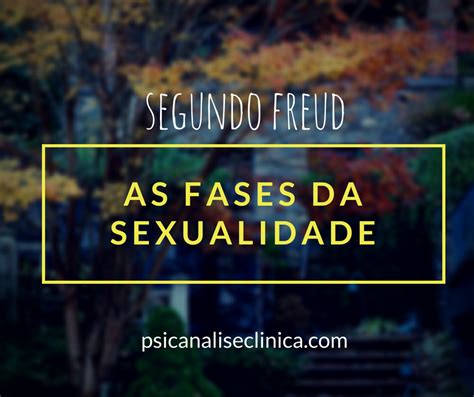 Fases Da Sexualidade Na Teoria De Freud Psicanálise Clínica