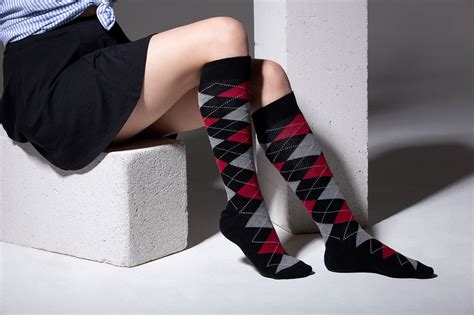 Womens High Class Argyle Knee High Socks Set Socks N Socks