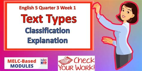 English Quarter Week Text Types Classification And Explanation Hot