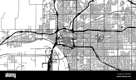 Vector Urbano Mapa De La Ciudad De Tulsa Oaklahoma Estados Unidos De