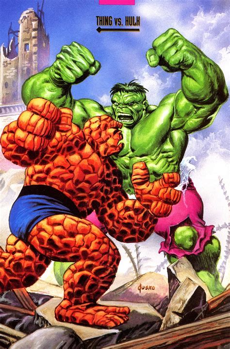 Thing Vs Hulk By Joe Jusko Marvel Masterworks Marvel Comics