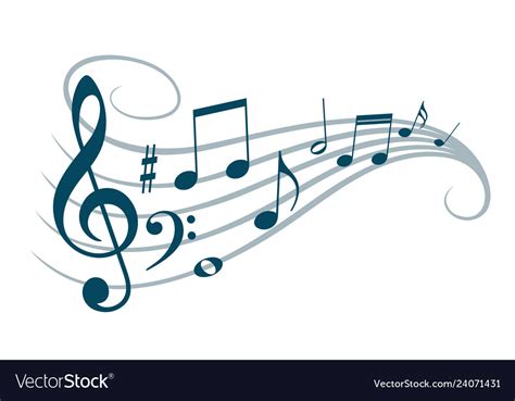 Symbol With Music Notes Royalty Free Vector Image