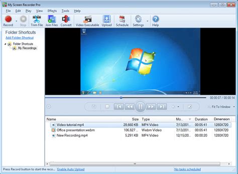 You can use either the free obs (open broadcaster software) studio program or the free screenrecorder program to do so. My Screen Recorder Pro Free Download for Windows 10, 7, 8 ...