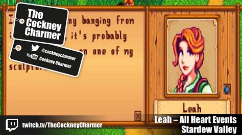 Stardew Valley - Leah All Heart Events PS4 - YouTube