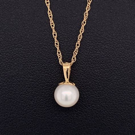 6 65mm Freshwater Pearl Pendant 14k Yellow Gold Geralds Jewelry