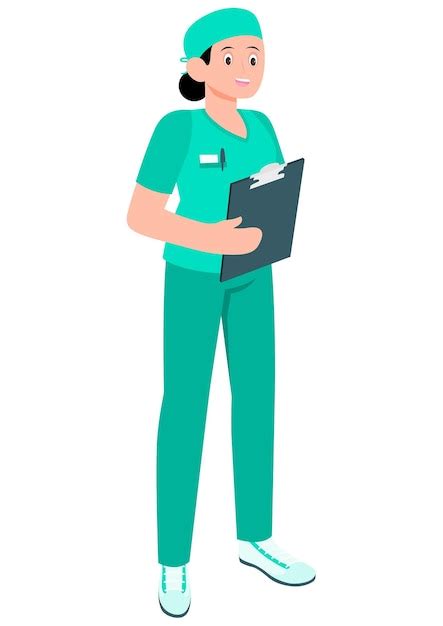 Premium Vector Vector Illustration Of Assistant Female Surgeon In