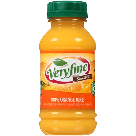 Veryfine Beverages 100 Orange Juice 8 Oz