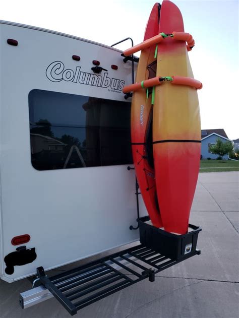 Custom Kayak Rack On Camper 3 Camper Organization Travel Trailers