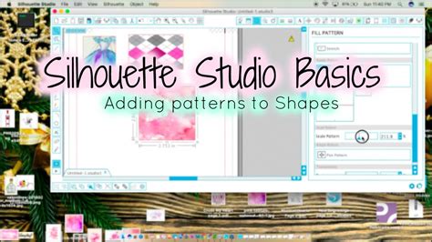 Silhouette Studio Basics Adding Patterns To Shapes Youtube