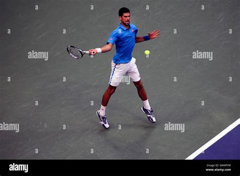 New York United States 11th Sep 2016 Novak Djokovic Strikes A