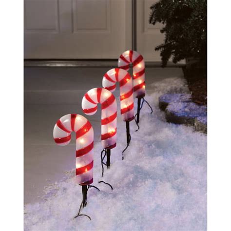 Holiday Time 4 Count Candy Cane Pathway Christmas Lights