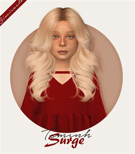 Simiracle Tsminh S Surge Hair Retextured Kids Version Sims 4 Hairs