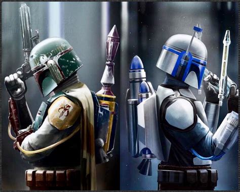 Boba Fett And Jango Fett Star Wars Star Wars Illustration Star Wars