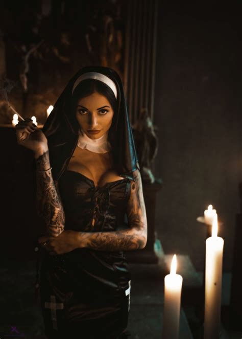 Pin By Girish Parmar On Hot Nun Model Dark Beauty Goth Women