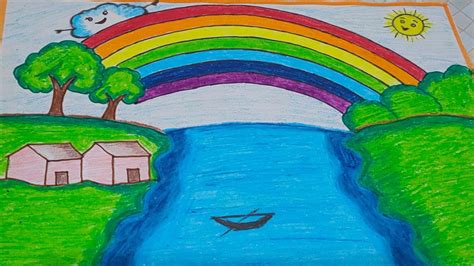 Rainbow Drawinghow To Draw Rainbow Drawingrainy Season Drawingrainy