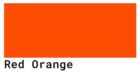 Html / css color name. Red Orange Color Codes - The Hex, RGB and CMYK Values That ...