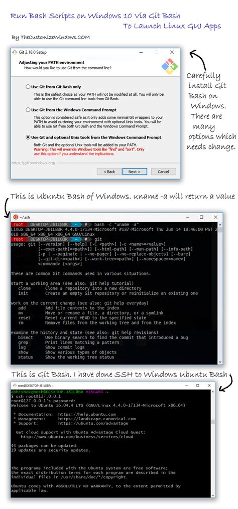 Configure the line ending conversions. Run Bash Scripts on Windows 10 Via Git Bash To Launch ...