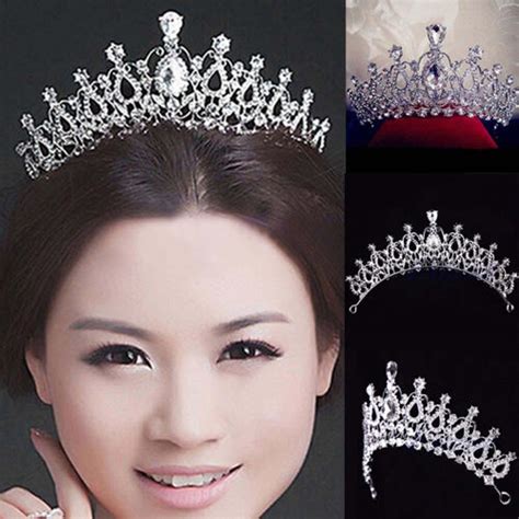 Crystal Hair Rhinestone Tiara Crown Prom Comb Buy At A Low Prices On