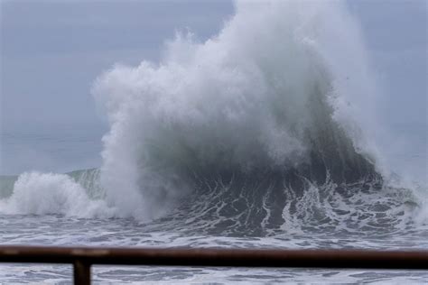 Waves Converging Near The Pacifica Pier During High Tide Bayarea
