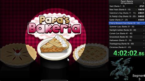 Papas Bakeria All Ingredients Speedrun Segment 3 Youtube