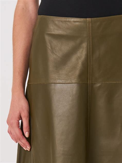 A Line Leather Skirt In Colour Repeat Cashmere Us Leather