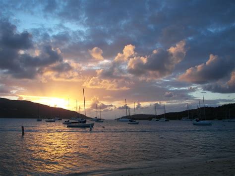 Beyc Sunset Us Virgin Islands British Virgin Islands Island Beach