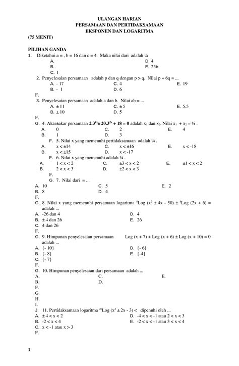 Contoh Soal Logaritma Dan Pembahasanya Soal Soal Dan Pembahasan The - Riset