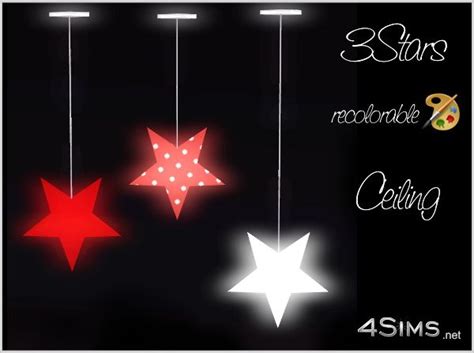 3 Stars Hanging Ceiling Light For Sims 3 4sims Sims Sims 3