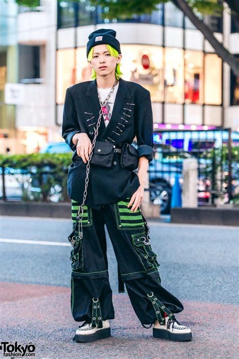 Remake Japanese Streetwear In Harajuku W Neon Hair Vintage Blazer