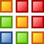 Clip Colors Squares Grid Clipart Vector Icon
