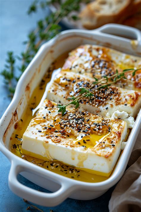 Albanian Baked Feta With Honey And Sesame Seeds Cooking Mediterranean