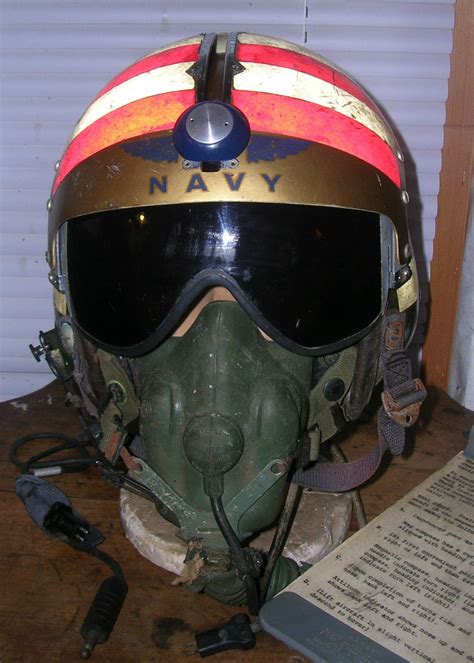 Niosh approved honeywell full face respirator mask. EARLY USN NAVY APH-5 FLIGHT HELMET with OXYGEN MASK ID'ed ...