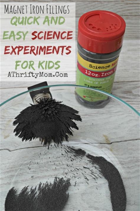 Magnet Iron Filings ~ Quick And Easy Science Experiments For Kids