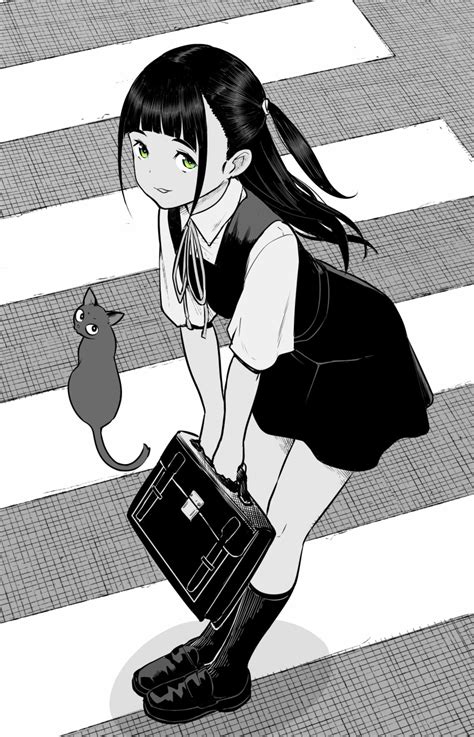 Safebooru 1girl Absurdres Bag Bangs Black Dress Black Hair Black Legwear Briefcase Chito