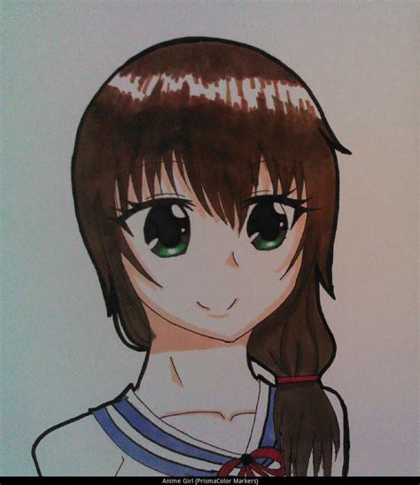 Anime Girl Drawn With Prismacolor Markers By Megahetalian5212 On Deviantart