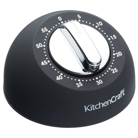 Kitchencraft Soft Touch Mechanical 1 Hour Kitchen Timer Black Amazon