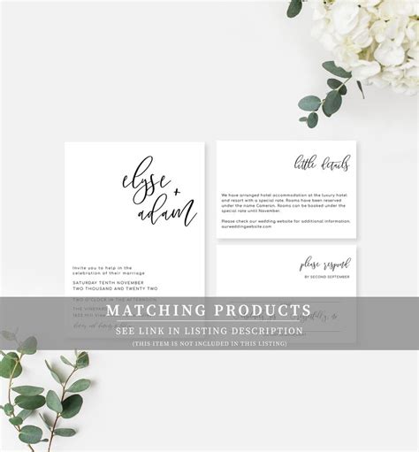 Printable Honeymoon Wish Card Minimalist Wedding Honeymoon Etsy