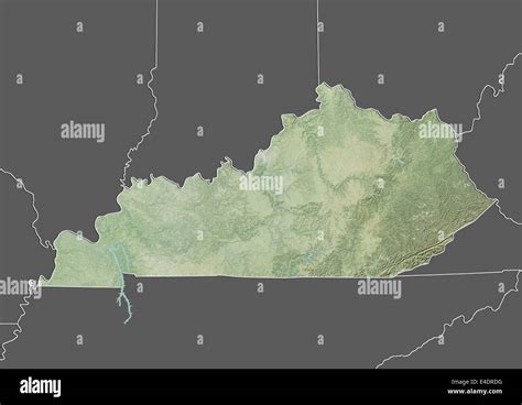 Physical Map Of Kentucky Hi Res Stock Photography And Images Alamy