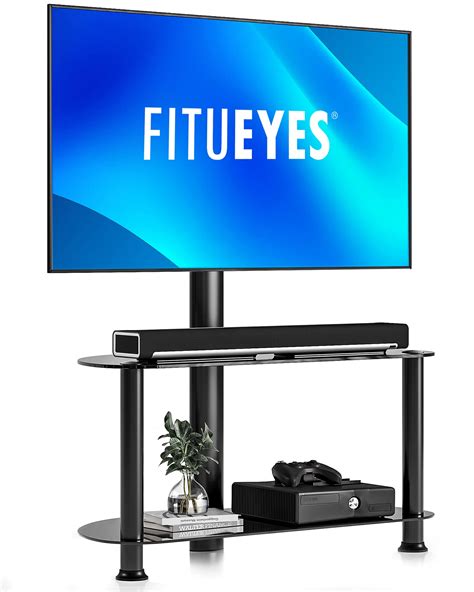Buy Fitueyes Swivel Floor Tv Standbase With Mount Height Adjustable